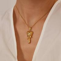 Collar con colgante de gota de corazón de lava – Gargantilla llamativa minimalista vintage de acero inoxidable para mujer - details 7