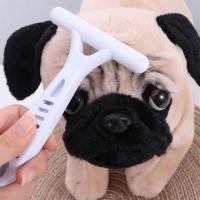 Cepillo de rastrillo suave para novio de gato, peine de rastrillo para perro de doble fila, peine de fila de agujas para perro blanco de acero inoxidable, cepillo de limpieza para perro - details 6