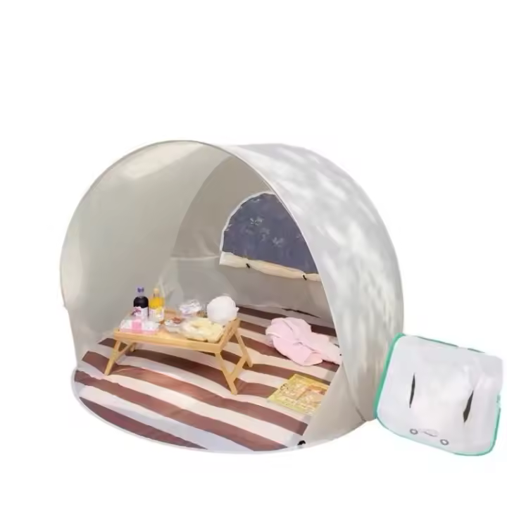 Tienda de Campamento Reutilizable Grande para 3-4 Personas Montaje Rápido, Resistente al Agua, Sombra Portátil para la Playa - 1