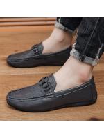 Zapatos Casuales de Verano para Hombres Estilo Británico Cocodrilo en Cuero Tendencia - details 2