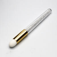 Cepillo de lavado de nariz estilo diamante mousse cepillo fibra acrílica pelo cabeza negra cepillo de poros belleza maquillaje herramientas - details 9