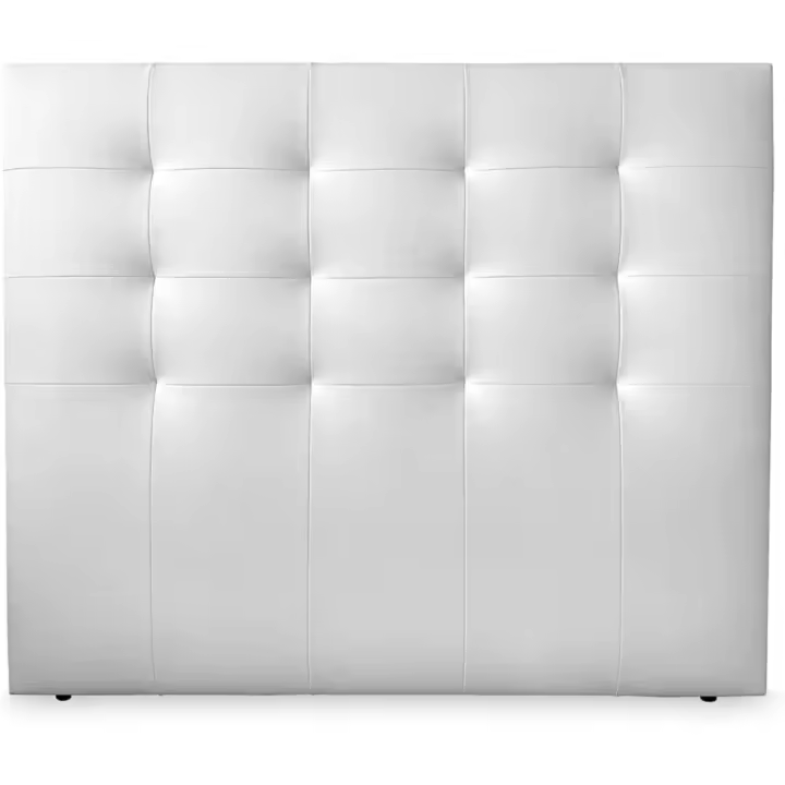 Cabecero París Acolchado, Tapizado en Polipiel de Alta Gama, Blanco, 100 x 120 cm (Cama 90) - 1