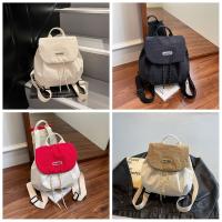 Mochila con cordón de Color sólido para regalo, bolso escolar de nailon de secado rápido para estudiantes, bolso de hombro de gran capacidad de estilo coreano para exteriores - details 17
