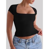 Ropa de yoga europea y americana, camiseta delgada elástica deportiva, ropa de mujer 2025, tops de verano, ropa para correr - details 12