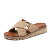 Zapatillas Sandalia para mujer, ropa de verano para exteriores, nueva pendiente antideslizante de metal a la moda y sandalias de playa - details 1