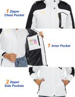 MAGCOMSEN-Chaqueta de esquí impermeable para mujer, abrigo de nieve con aislamiento, cálido, a prueba de viento, con capucha, forrado de lana, Invierno - details 14