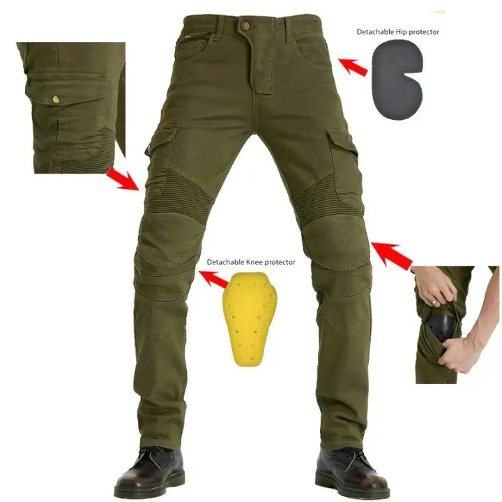 Vaqueros para montar en moto, cinturones de carreras, equipo de protección, pantalones de ciclismo anticaídas, pantalones de caballero. - 1