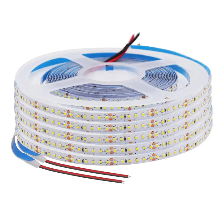 Tira de Luces LED de 5MM, cinta Flexible de diodo de 5m y 12V, SMD1616, 240Led/m, decoración de habitación, blanco cálido - 1