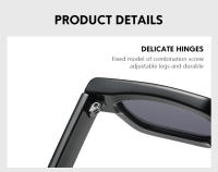 Toyear-gafas de sol cuadradas clásicas para mujer y hombre, lentes de sol de tendencia, diseñador de lujo, gafas de conducción Punk, UV400 - details 12