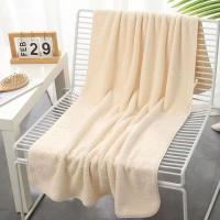 Toalla de baño portátil con absorción de agua para adultos, toalla de baño suave gruesa, forro polar Coral, manta de 140x70cm para el hogar - details 8