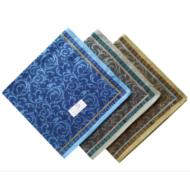 Pañuelos de Cuadrado de Moda para Hombres 12PCs Pañuelos de Algodón de Bolsillo de Jaquard Clásico Vintage Regalo de Año Nuevo, Boda, Fiesta - 1