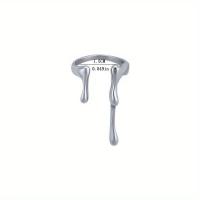 Anillo abierto de Lava líquida Irregular para hombres y mujeres, anillo abierto Ajustable, estilo gótico, Punk, Y2k - details 5