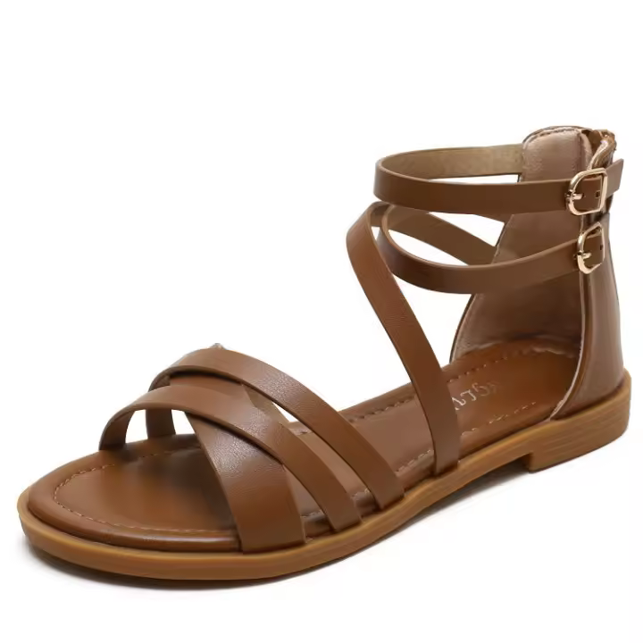 Sandalias de Playa para Mujer Estilo Fada con Correa Delgada Zapatos Romanos Casuales de Verano - 1