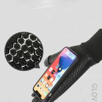 Guantes impermeables cálidos cortos para exteriores con dedos completos para pesca, manoplas para conducir, guantes de cuero Pu para hombre, guantes de ciclismo - details 2