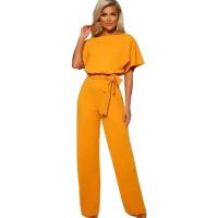 Temperamento de mujer para ir al trabajo, verano, botón atado, manga corta, pierna recta madura ligera - details 1