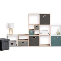 Caja de almacenamiento de tela - Cesta organizadora plegable -Azul Petroleo- 5 FIVE - Varios Tamaños - details 6