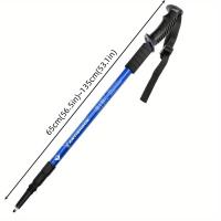 Bastón de Trekking para campistas y excursionistas, ultraligero, plegable, absorbente de golpes, ajustable y de fácil agarre - details 5