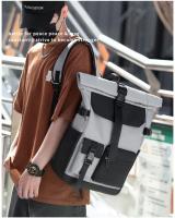 Mochila impermeable para deportes al aire libre para hombre, bolsa enrollable para ordenador portátil, viaje al aire libre, campamento - details 15