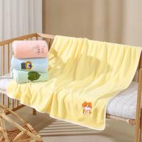 Toalla de baño impresa para bebé, absorbente, sin pelusas, patrón bordado encantador, textura ligera y suave, tacto delicado - details 1