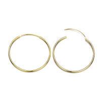 Pendientes de acero inoxidable de círculo grande para mujer, joyas de aro grande, 30 mm - details 2