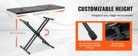 SucceBuy Soporte de mesa para DJ, (32-43) x 18 Soporte ajustable para computadora portátil y controlador de DJ, Escritorio portátil liviano para DJ con marco plegable de doble X, perfecto para mezcladores de audio y teclados - details 2