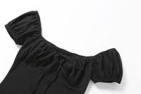 Falda corta con cuello en V y mangas sin espalda para mujer, novedosa - details 5