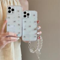 Funda de Plata Transparente 3D con Lazo Protección Completa para iPhone 15, 14, 13, 12, 11 Pro Max con Cadena - details 0