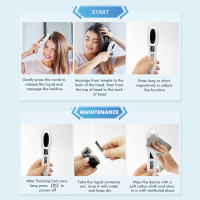 Masajeador de Cuero Cabelludo Eléctrico Aplicador de Aceite de Luz Roja y Azul para Crecimiento del Cabello Peine Anti-caída de Cabello Belleza - details 10