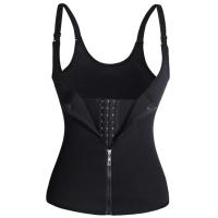 Camiseta sin mangas de entrenamiento de cintura para mujer, moldeador de cuerpo con cremallera, Top sin mangas con Control de barriga, ropa deportiva para mujer, ropa interior moldeadora de cuerpo - details 10