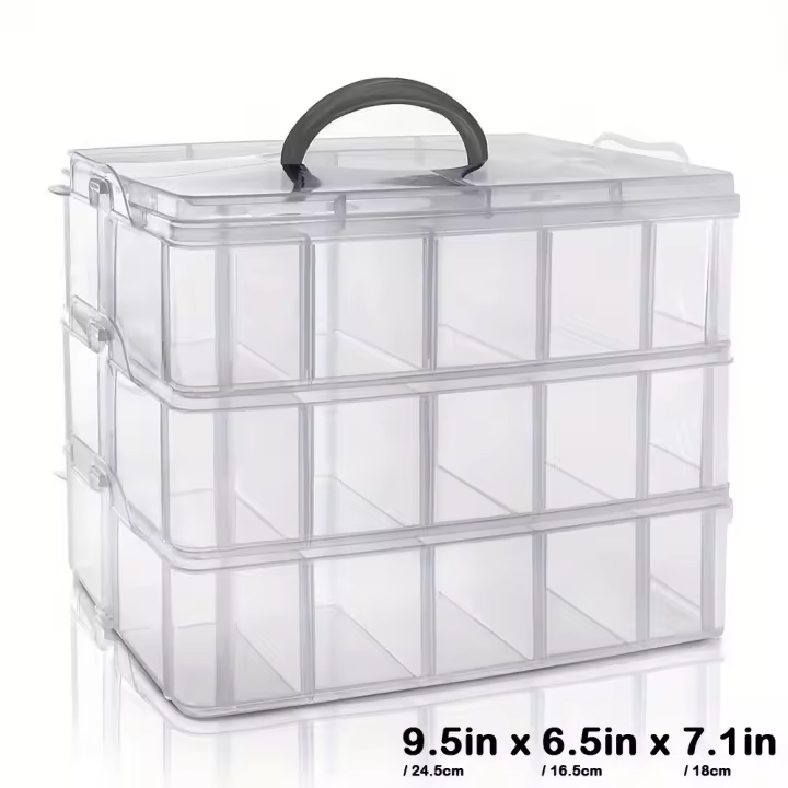 Organizador Multipropósito Grande con 30 Compartimentos Ajustables, Almacenamiento Versátil para Manualidades - 1