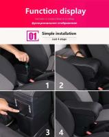 Reposabrazos para coche Skoda Fabia, pulido de cuero curvado CA, instalación sencilla, 2008-2014 - details 7