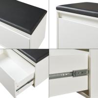 Banco Zapatero con Cajón Mueble Zapatero para 3 Pares de Calzado con Asiento Tapizado para Entrada Vestíbulo Dormitorio Aglomerado Polipiel 80 x 39 x 45 cm - details 13