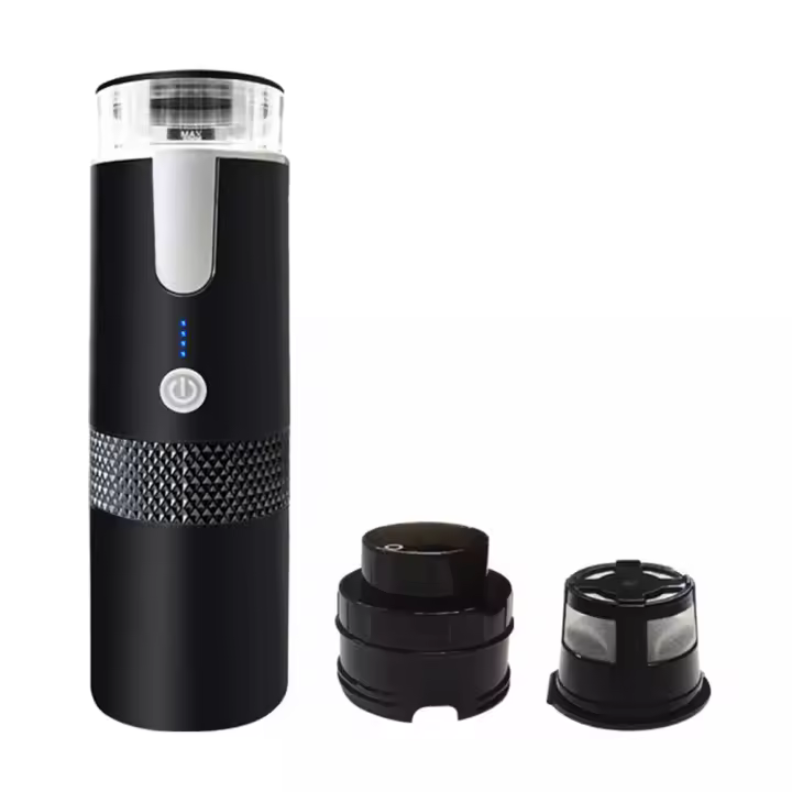Cafetera portátil 2 en 1, cafetera electrónica para café molido y cápsulas, forma redonda, alimentación dual USB/batería, ≤36V, cafetera eficiente para uso doméstico y en viajes - 1