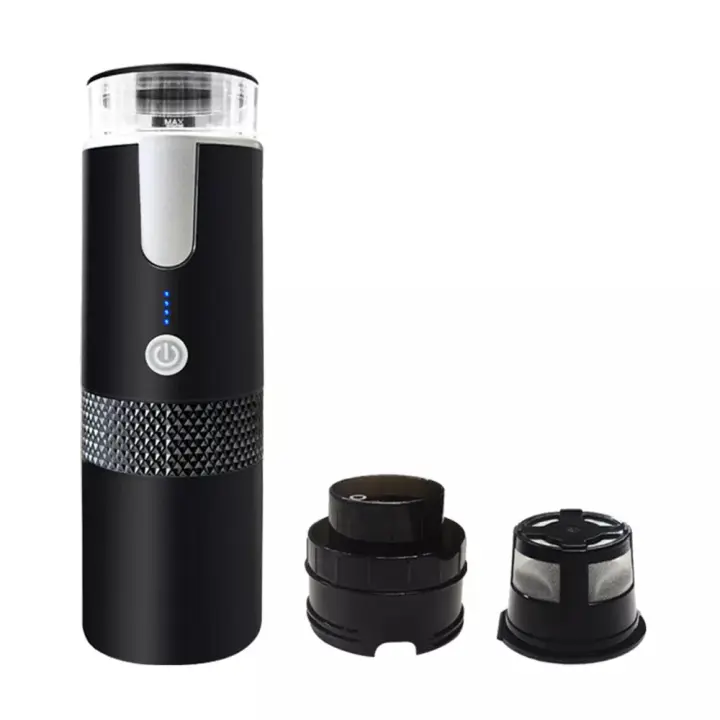 Cafetera portátil 2 en 1, cafetera electrónica para café molido y cápsulas, forma redonda, alimentación dual USB/batería, ≤36V, cafetera eficiente para uso doméstico y en viajes - 1
