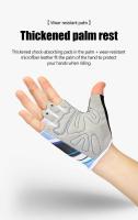 Deportes al aire libre Cycg -Finger hombres y mujeres antideslizantes transpirables antideslizantes guantes de bicicleta de dedo corto - details 6