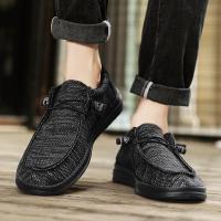 Dude-zapatos de lona sin cordones para Hombre, mocasines, Alpargatas, color negro, talla grande 49 50 51 - details 15