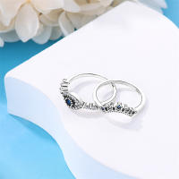 Anillo de Plata Esterlina 925 con Zirconia de Estrella de Copo de Nieve - details 4