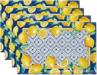 Manteles Individuales refrescantes de verano, servilletas de lino aislantes del calor, manteles de mesa, decoraciones refrescantes de limón - details 5