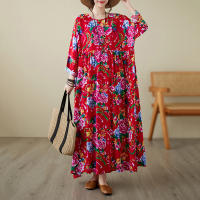 Vestido Vintage de Algodón de Manga Larga Talla Grande, Elegante y Suelto para Mujeres - details 18