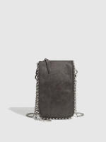 Bolso de mano con cuentas para mujer, bolso bandolera con cadena, bolso esmerilado para teléfono móvil, bolso con cremallera para mujer - details 26