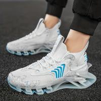 Zapatillas Blade para Hombre, Zapatos Deportivos Informales, Color Sólido, Calzado Deportivo para Todas Las Estaciones, Cordones, Parte Superior de Tela, Interior de Malla, Suela de Goma, Punta Redonda, Plantilla de Tela - details 2