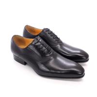 Zapatos de cuero con cordones de piel de vaca cepillada a mano con punta puntiaguda - details 10