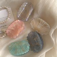 Pinza para el pelo de concha de acetato de ácido acético elegante, joyería antideslizante, Clip de tiburón, accesorios para el cabello, Clip de cangrejo con diamantes de imitación franceses para niña - details 5