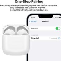 Auriculares inalámbricos con Bluetooth 5,3, Control táctil, IPX5, reducción del Ruido estéreo 3D HD, con micrófono y Estuche portátil para Todos los modelos de Android de Carga/iPhone/Samsung - details 5