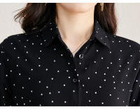 Camisa de mujer Camisa de lunares Tops elegantes femeninos - details 3