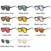 Gafas de sol vintage de doble puente amarillas para mujer, montura cuadrada de gran tamaño, gafas de sol de lujo, gafas de piloto para mujer - details 5
