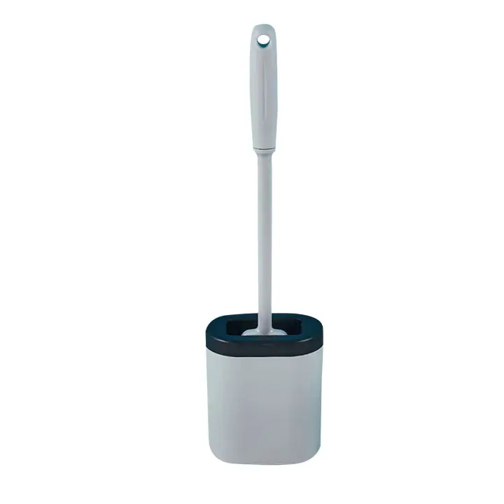 Juego de estantes para cepillos de limpieza de baño e inodoro, mango largo, silicona suave, diseño de Color sostenible, caja de embalaje de muestra - 1