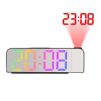 Reloj Despertador de Proyección Digital Rotativo Modo Nocturno Reloj de Pared LED Electrónico para Dormitorio 12H/24H - details 2
