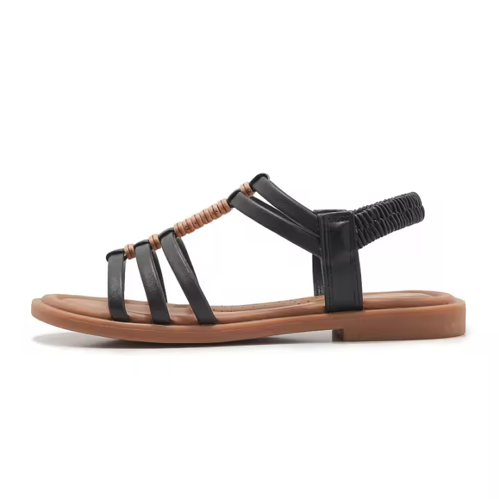 K9001-20 Nuevas Sandalias de Mujer Talla Grande con Hebilla Hueca, Suela Suave Romana, Estilo Simple y Moderno 2025 - 1