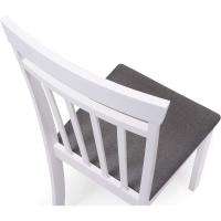 Sillas de Comedor Modernas y Sencillas Estructura de Madera Lacada Asiento de Tela Cubierto Gris - details 5